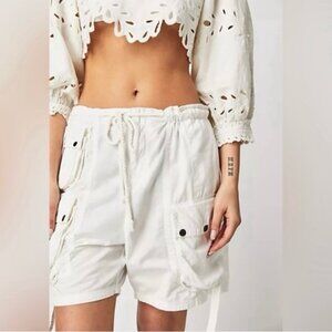 NWT Free People Moon Bay White Parachute Shorts Size XL